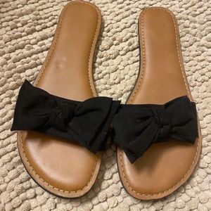 Black Bow Sandals
